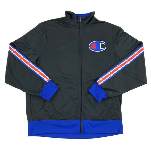 champion big logo track jacket